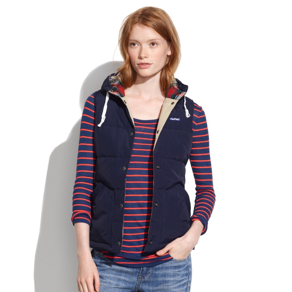 Madewell navy blue Penfield puffer vest